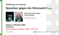 Schreiben gegen die Ohnmacht I